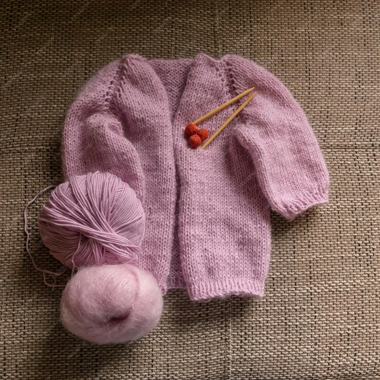 strikket jakke til en jente rosa farge strikke tekstur